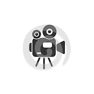 Video camera icon in simple design. Vector illustration