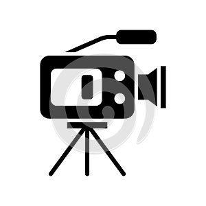 video camera icon vector design template in white background