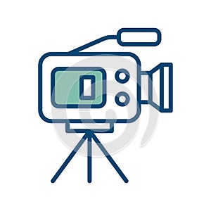 video camera icon vector design template in white background