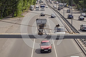Video camera for monitoring the traffic situation