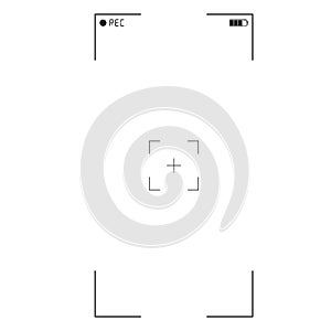 Vertical Recording Screen Overlay Vector