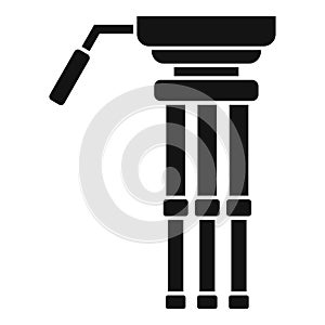 Video camera tripod icon simple vector. Mobile phone stand