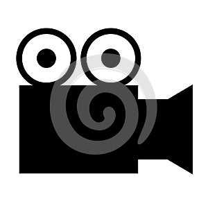 Video camera vector icon eps 10. Simple isolated illustration