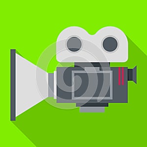 Video camera vector icon.Flat vector icon isolated on white background video camera.