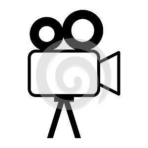 Video camera videomaking icon isolated