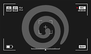 Video camera viewfinders frame template design