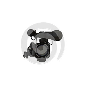 A video camera on a white background. Isolate