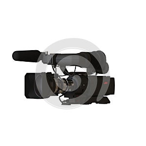 A video camera on a white background. Isolate