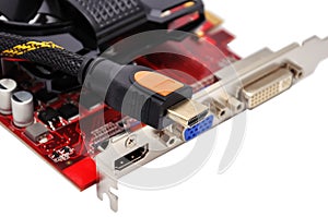 Video card and hdmi cable