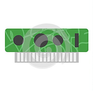 Video card vector illustration.