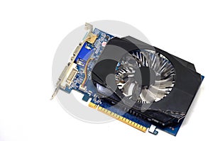 Video Card on a White Background, PC Hardware