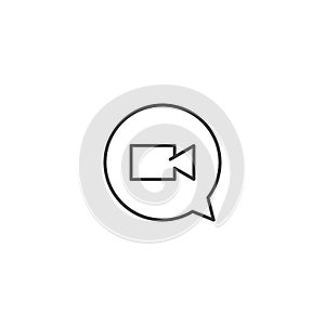 Video chat icon vector
