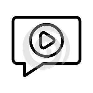Video chat vector line icon