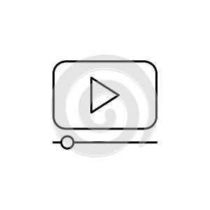 video clip icon. Element of online and web for mobile concept and web apps icon. Thin line icon for website design and development