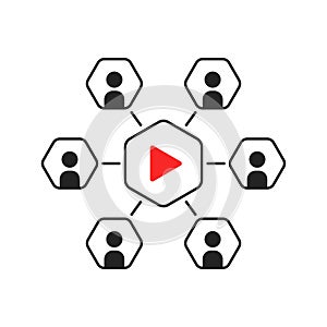 video conference or online webinar icon