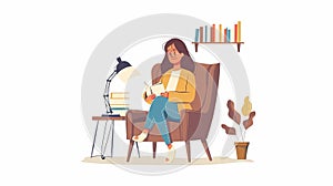 Video-conference therapy session with psychologist. Concept of virtual mental health care. Modern flat illustration of