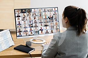 Video Conference Webinar Online Call Meeting