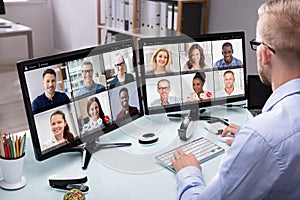 Video Conferencing Call Business Meeting