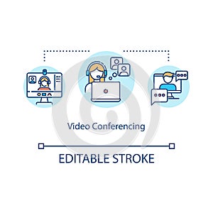 Video conferencing concept icon