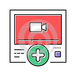 video content ugc color icon vector illustration