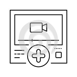 video content ugc line icon vector illustration