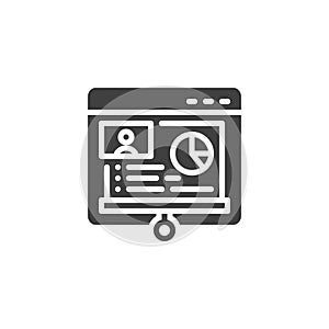 Video course vector icon