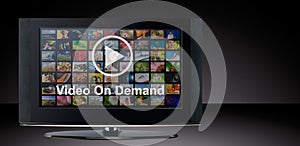 Video on demand VOD service on TV. photo