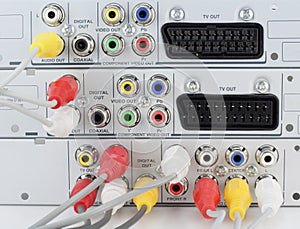 Video devices with connected cables