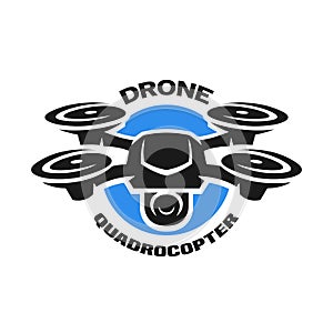 Video drone quadrocopter logo.