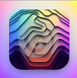 Video Editing Software App Icon. Generative AI.