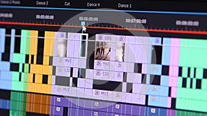 Video Editing Software Going Through The Timeline Frame By Frame Point Of View