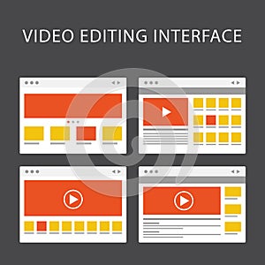 Video editing software interface - media production software