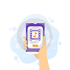 video editor app, a phone in hand