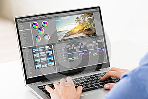 Video Editor Or Designer Using Editing Software Tech