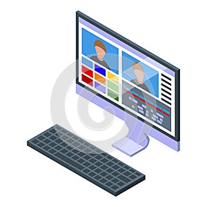 Video editor editing videos on desktop computer using professional software