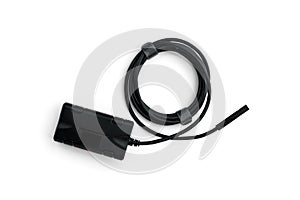 Video endoscope isolated on white background.