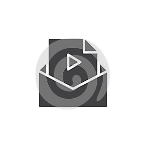 Video file message vector icon