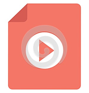 Video File Vector Icon that can be easily edit or modified photo