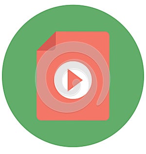 Video File Vector Icon that can be easily edit or modified