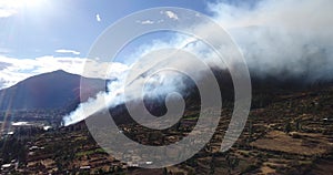 Video of a fire in the Peruvian Andes in Urubamba, Cuzco.