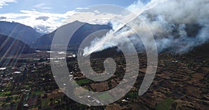 Video of a fire in the Peruvian Andes in Urubamba, Cuzco.