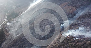 Video of a fire in the Peruvian Andes in Urubamba, Cuzco.