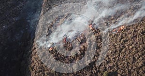 Video of a fire in the Peruvian Andes in Urubamba, Cuzco.