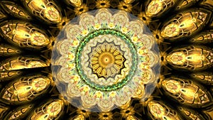 Video Footage of Multicolored Kaleidoscopic Floral Pattern