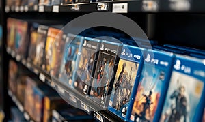 PS4 Games on Shelf