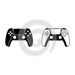 Video game console vector illustration. Game controls for the future with a minimalist design, editable and replaceable.
