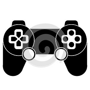 Video game controller gamepad flat vector icon for gaming apps and websites