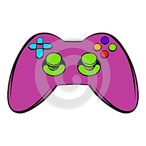 Video game controller icon, icon cartoon photo