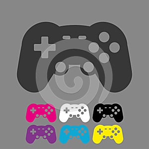 Video game controller icon vector eps10. Joystick,  game play icon. Joystick or controller sign.