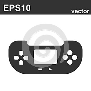 Video game controller icon on white. vector sign for design